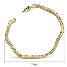 LO3857 - Brass Earrings IP Gold(Ion Plating) Women Top Grade Crystal Clear