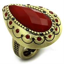 LO3886 - Brass Ring Antique Copper Women Synthetic Siam
