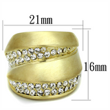 LO3898 - Brass Ring Gold & Brush Women Top Grade Crystal Clear