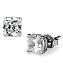 LO3948 - Brass Earrings Rhodium Women AAA Grade CZ Clear