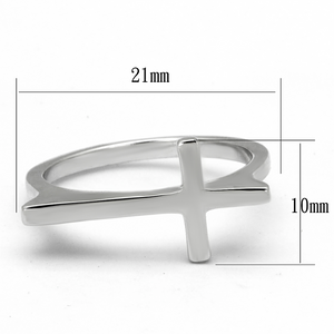 LO3978 - Brass Ring Rhodium Women No Stone No Stone