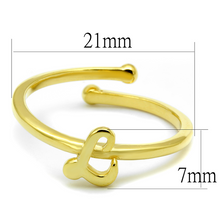LO3998 - Flash Gold Brass Ring with No Stone