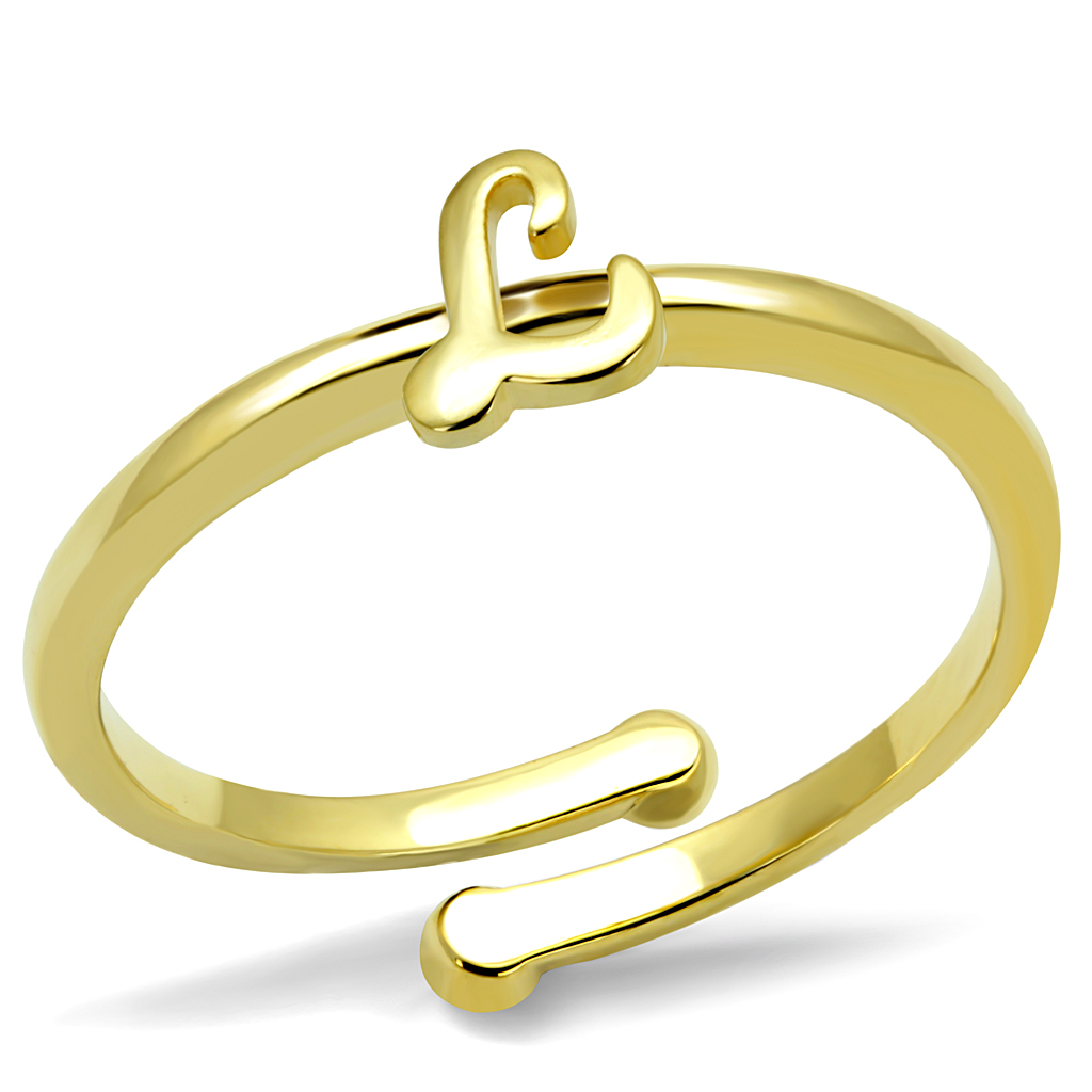 LO3998 - Flash Gold Brass Ring with No Stone