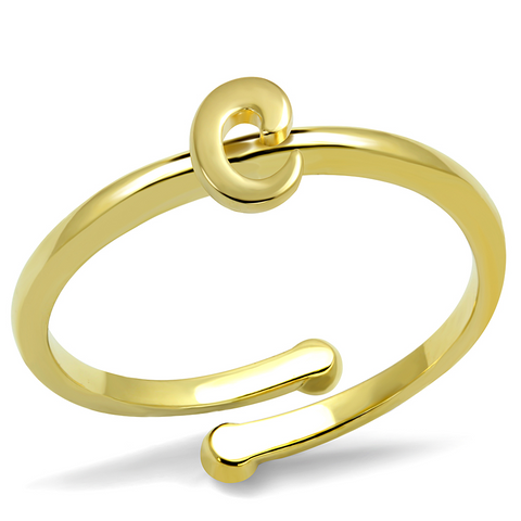 LO4008 - Brass Ring Flash Gold Women No Stone No Stone