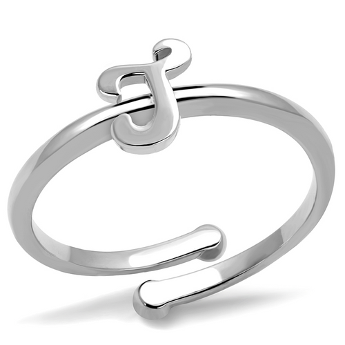 LO4011 - Rhodium Brass Ring with No Stone