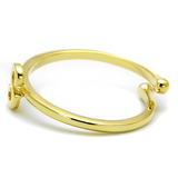 LO4014 - Brass Ring Flash Gold Women No Stone No Stone