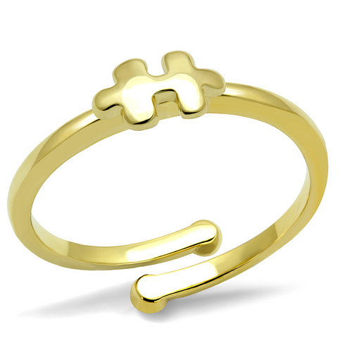 LO4028 - Brass Ring Flash Gold Women No Stone No Stone