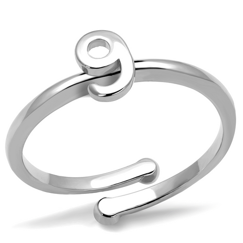 LO4037 - Rhodium Brass Ring with No Stone
