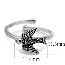LO4053 - Rhodium Brass Ring with No Stone