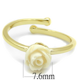 LO4057 - Brass Ring Flash Gold Women Synthetic Citrine Yellow