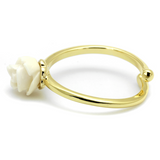 LO4057 - Brass Ring Flash Gold Women Synthetic Citrine Yellow