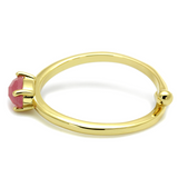 LO4069 - Brass Ring Flash Gold Women Synthetic Rose