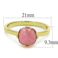 LO4075 - Brass Ring Flash Gold Women Synthetic Rose