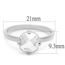LO4080 - Brass Ring Rhodium Women AAA Grade CZ Clear