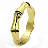 LO4099 - Brass Ring Gold Women Epoxy Jet