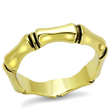 LO4099 - Brass Ring Gold Women Epoxy Jet