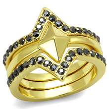 LO4113 - Brass Ring Gold Women Top Grade Crystal Hematite