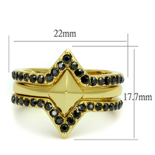 LO4113 - Brass Ring Gold Women Top Grade Crystal Hematite