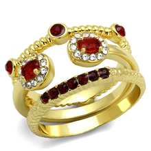 LO4116 - Brass Ring Gold Women Top Grade Crystal Siam