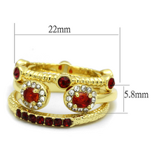 LO4116 - Brass Ring Gold Women Top Grade Crystal Siam