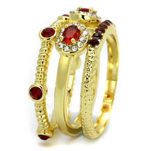 LO4116 - Brass Ring Gold Women Top Grade Crystal Siam