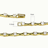 LO4123 - Brass Necklace Gold Women AAA Grade CZ Clear