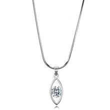 LO4157 - Brass Chain Pendant Rhodium Women AAA Grade CZ Clear