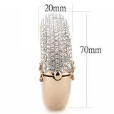 LO4269 - Brass Bangle Rose Gold+e-coating Women Top Grade Crystal Clear