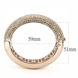 LO4270 - Brass Bangle Rose Gold+e-coating Women Top Grade Crystal Citrine Yellow
