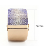 LO4279 - Brass Bangle Rose Gold+e-coating Women Top Grade Crystal Multi Color
