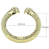 LO4295 - Brass Bangle Flash Gold Women Top Grade Crystal Citrine Yellow