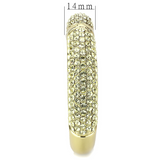 LO4295 - Brass Bangle Flash Gold Women Top Grade Crystal Citrine Yellow