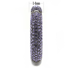 LO4312 - Brass Bangle TIN Cobalt Black Women Top Grade Crystal Tanzanite