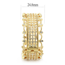 LO4345 - Brass Bangle Gold Women Top Grade Crystal Clear