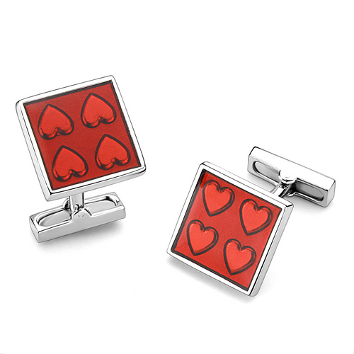 LO445 - Brass Cufflink Rhodium Men No Stone No Stone
