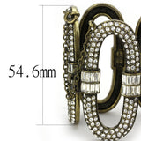 LO4657 - White Metal Bracelet Antique Copper Unisex Top Grade Crystal Clear