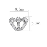 LO4673 - Brass Earrings Rhodium Women Top Grade Crystal Clear
