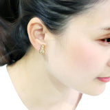 LO4677 - Brass Earrings Gold Women Top Grade Crystal Clear