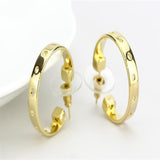 LO4681 - Brass Earrings Gold Women No Stone No Stone