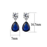 LO4684 - Brass Earrings Rhodium Women Synthetic Montana