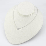 LO4694 - Brass Necklace Rhodium Women Top Grade Crystal Clear
