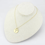 LO4698 - Brass Chain Pendant Gold & Brush Women Top Grade Crystal Clear