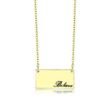 LO4700 - Brass Necklace Flash Gold Women Top Grade Crystal Clear