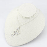 LO4707 - Brass Chain Pendant Silver Women Top Grade Crystal Clear