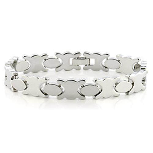 LO706 - Brass Bracelet Imitation Rhodium Unisex No Stone No Stone