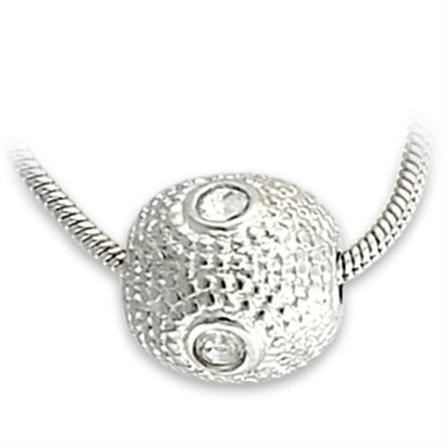 LO734 - Brass Pendant Rhodium Women Top Grade Crystal Clear