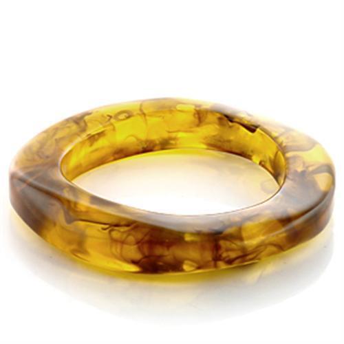 LO753 - Plastic Bangle N/A Women Synthetic Amber
