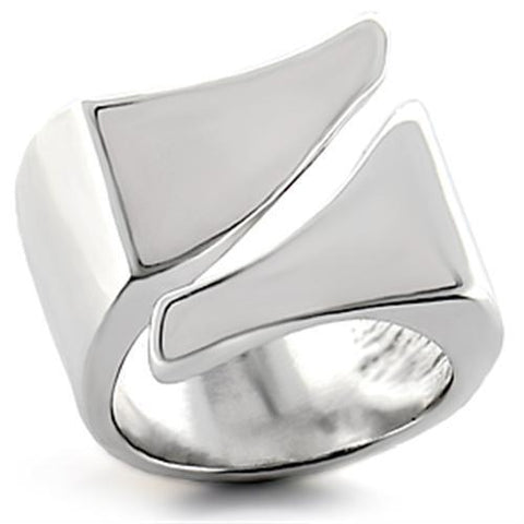 LO755 - Brass Ring Rhodium Women No Stone No Stone