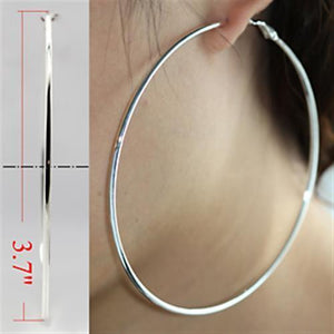 LO771 - Brass Earrings Silver Women No Stone No Stone