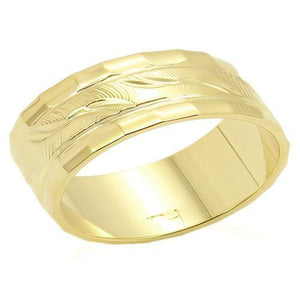 LO983 - Brass Ring Gold Unisex No Stone No Stone